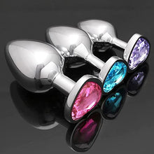 Load image into Gallery viewer, AKStore 3 Pcs Luxury Jewelry Design Fetish Heart Metal Anal Butt Plug(Mixed-1)
