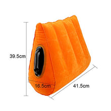 Load image into Gallery viewer, NOPNOG 16.3415.55  6.5 Inch Sex Ramp for Couple, Inflatable Sex Pillow with Black Armrest, PVC, Orange
