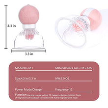 Load image into Gallery viewer, Bluebay Leather Breasts Vibrator Nipple Sucker Breast Massager with Suction Cups Vibrating Nipple Sucker for Women (360 Rotating Brush 1 Pair)
