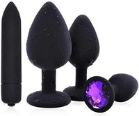 Newly Anal Sex Trainer 3PCS Silicone Jeweled Butt Plugs, Anal Sex Toys Kit for Starter Beginner Men Women Couples,Adult Anal Sex Toys with Different Sizes Circular