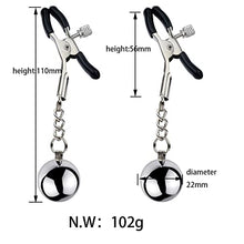 Load image into Gallery viewer, Breast Clip Sexy Tools SM Breast Clip Metal Couple Sex Toys Product Gravity Ball Weight Bearing Pendant Female Clips
