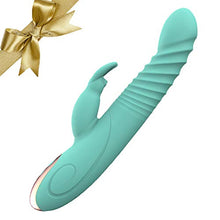 Load image into Gallery viewer, Handheld Portable Rechargeable Realistic Rabbit Vibrators for Women 9 Inch Vibrating Toys for Woman Pleasure 3 Motor 8 Speeds Vibration Electric Waterproof Massager for Female Gifts (Blue)
