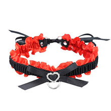 Load image into Gallery viewer, Amosfun Adults Toys Elastic Bow Choker Rhinestone Elastic Flirting Toy Bondage Strap Choker Collar for Adults Lovers Couples Women Suit
