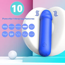 Load image into Gallery viewer, Mini Bullet Vibrator for Women: Small G-spot Clit Vibrator with 10 Powerful Vibrating Modes, Pocket Vibrating Waterproof Full Silicone Finger Vibrator for Nipple, Rechargeable Adult Sex Toy for Women
