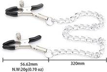 Load image into Gallery viewer, Nipple Clamps Non Piercing Stainless Steel Adjustable with Chain Nipple Clips for Women Men Nipple Jewelry
