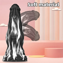 Load image into Gallery viewer, WEMAY Black Monster Dildo, 10.8&#39;&#39; Huge Realistic Dragon Dildos with Strong Suction Cups Flexible Liquid Silicone Knotted Adult Sex Toy 1.0 Count
