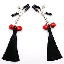 Load image into Gallery viewer, Adjustable Metal Tassel Nipple Clamps Sexual Pleasure Women, Nipple Clamps with Tassel and Bells, Non-Piercing Nipple Rings Body Jewelry, Female Sex Pleasure Devices Women&#39;s Toys (C)
