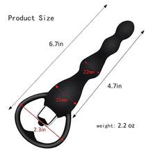 Load image into Gallery viewer, Anal Vibrator Sex Toy for Women Man Anal Beads Vibrators Gay Prostate Massage Smooth Butt Soft Silicone Plugs Dildo Vibrating Anal Plug Adult Sex Products (Black)
