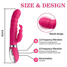 Load image into Gallery viewer, ISEYMI G Spot Rabbit Vibrator for Women Bunny Ears Clitoris G-spot Stimulation,Waterproof Dildo with 7 Powerful Vibrations Rechargeable Heating Vibrating Adult Sex Toys &amp; Games
