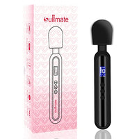 Sullmate Large Size Vibrators LCD Vibratorers for Woman, Quiet Strong Massager Gun, Handheld Womens Vibrating Massager, 10 Modes & 4 Speeds, Vibrating for Her Pleasure Couples(Black)