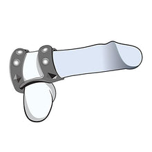 Load image into Gallery viewer, Blush Performance VS8 - Double Ball and Cock Strap - Puria Silicone 3 Snap Adjustable C Ring - for Longer Harder Erection - Enhance and Decorate Penis - Sex Toy for Men
