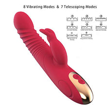 Load image into Gallery viewer, Personal Rechargeable Rabbit Vibrators for Women Vibrating Toys Pleasure Handheld Massager Electric Portable Massager 8+3 Speeds Vibrations Realistic Female Woman Gifts (Red)
