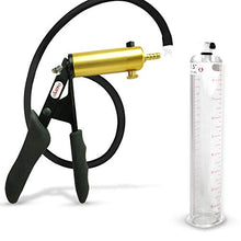 Load image into Gallery viewer, LeLuv Ultima Black Premium Penis Pump Uncollapsable Hose &amp; Ergonomic Silicone Grip 9&quot; Length - 1.50&quot; Cylinder Diameter
