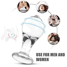 Load image into Gallery viewer, Fantasy Lover 3 Pcs 3 Size Crystal Anal Butt Plugs Mushroom Shaped Training Set Sex Toys Unisex Sex Gifts Things for Beginners Couples Large/Medium/Small
