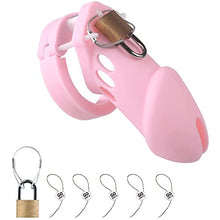 Load image into Gallery viewer, Silicone Chastity for Men Breathable Chastity Device, Cock cage Chastity Devices Lightweight Sexual Wellness Pink
