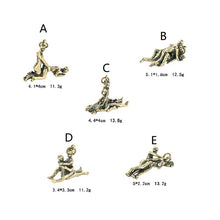 Load image into Gallery viewer, Brass Intimate Couple Statue, Men Women Sex Figurine Decorations, Sex Pose Personality Keychain Pendant (C)
