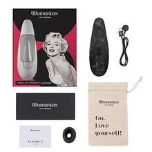 Load image into Gallery viewer, Womanizer x Marilyn Monroe Special Edition Pleasure Air Toy, Clitoral Suction Vibrator, Clitoral Stimulator, Clit Sucking Toy, Waterproof, Rechargeable - Black Marble?
