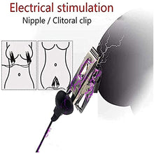 Load image into Gallery viewer, Electric Shock Nipple Clamps Nipple Clamps for Pleasure Sex Nipple Clamps Adjustable Current Level Electric Nipple Clamps (M 3)
