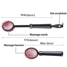 Load image into Gallery viewer, Double Sided Relief Hammer Friction Scratcher Massage Telescopic Stick for Man Female
