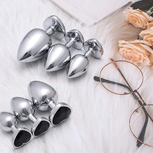 Load image into Gallery viewer, 2022 Years New 3Pcs Set Luxury Metal Butt Toys Heart Shaped Anal Trainer Jewel Butt Plug Kit S&amp;M Adult Gay Anal Plugs Woman Men Sex Gifts Things for Beginners Couple (black0)
