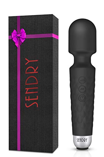 Female Vibrator, G-Spot & Sex Toy, 20 Modes & 8 Speeds Wand Massager, Quiet, Waterproof , USB Rechargeable Vibrator, Hand-Held Cordless Sex Toys Vibrator for Her Pleasure, Female Adult Toy - Black