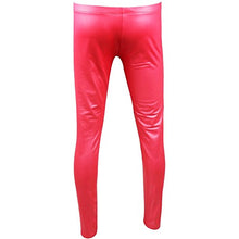 Load image into Gallery viewer, YiZYiF Fashion Men&#39;s Faux Leather PVC Trousers Night Club Dance Slim Long Pants (Large(Waistline 29.0-41.0&quot;/74-104cm), Red)
