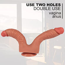 Load image into Gallery viewer, Anfei Realistic Double Dildos, Dual Layer Silicone Adult Toys with Suction Cup, Sex Toys for Masturbation
