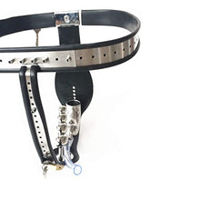 Load image into Gallery viewer, LESOYA Male Stainless Steel Chastity Belt Adjustable T-Type BDSM Bondage Briefs Restraint Device with Cock Cage
