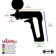 Load image into Gallery viewer, LeLuv Premium Penis Pump Maxi Red Upgraded Uncollapsible Slippery Silicone Hose Plus Vacuum Gauge | 9 inch Untapered Length x 3 inch Diameter Cylinder
