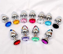 Load image into Gallery viewer, Male Masturbators Anale 1Pcs Small Size Metal Crystal Anale P-Lug Stainless Steel Booty Beads Jeweled Anale Butt Plug Toys Products for Men Couples Deep Purple,V-ibraters Women Sucke
