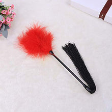 Load image into Gallery viewer, 2pcs Night for Cosplay Toy Lovers Flogger Beat Paddle Party Feather Tickler Whip Red Spanking Fetish Paddles Flirting Tease Pets Silicone Leather Removable Couples Date Toys
