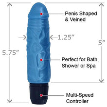 Load image into Gallery viewer, PEARL SHINE Peter 5 Inch Vibrator Waterproof, Blue
