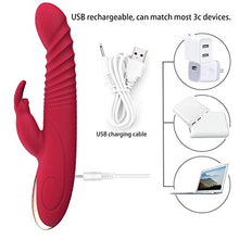 Load image into Gallery viewer, Personal Rechargeable Rabbit Vibrators for Women Vibrating Toys Pleasure Handheld Massager Electric Portable Massager 8+3 Speeds Vibrations Realistic Female Woman Gifts (Red)
