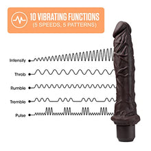 Load image into Gallery viewer, Dr. Skin - 9 Inch Silicone Vibrating Dildo - Flexible Shaft Flexishaft - 10 Powerful Vibration Functions - IPX7 Waterproof - Ultrasilk Satin Smooth - Realistic Vibrator Sex Toy for Him Her Couples
