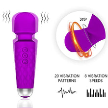 Load image into Gallery viewer, Aroprank Vibrating Massager for Adults, Personal Massager for Women, More Than 20 Frequencies and 8 Modes, Integrated Waterproof Design Suitable for Any Scenario,Purple(6 * 1.5 INCH)
