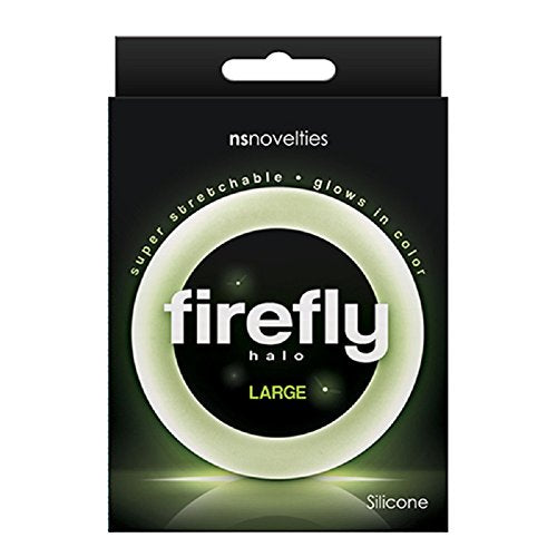 Firefly Halo Large Cock Ring (Clear) with Free Bottle of Adult Toy Cleaner