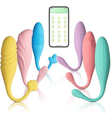 Load image into Gallery viewer, APP Control Vibrator for Women, Smarter Vibrator as Valentine&#39;s Day Gift for Her, Macarons Vibrator include Vibrating, Kneed, Pulse, Rotation, Telescopic, Swing with 9 Stimulations mode 6pcs/Set
