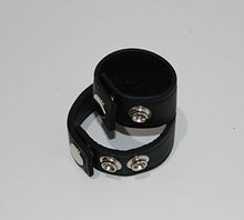 Load image into Gallery viewer, Double Strap Leather Cock Ring with Studs
