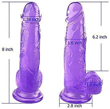 Load image into Gallery viewer, 7.1 Inch Realistic Dildo with Hands-Free Suction Cup, Waterproof Skin-Friendly Material Dildo for Vagina G-spot Anal Play, Lifelike Flexible Dildo Adult Sex Toys
