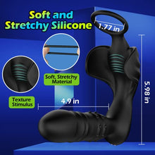 Load image into Gallery viewer, Thrusting Anal Wearable Vibrator, App &amp; Remote Control Butt Plug with Cock Ring for Prostate Massager, 9 Thrusting &amp; Vibrating Modes Anal Sex Toy with Beaded Stimulation for Adult Men, Couples Fun
