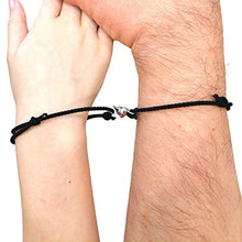 Load image into Gallery viewer, Couple Bracelets Magnetic for him and her, Matching Bracelet Gift for Men Women Husband Wife Couples Boyfriend Girlfriend Lover Best Friend His Her Beads, Metal, Stainless, Steel, Leather, Strip, Rope
