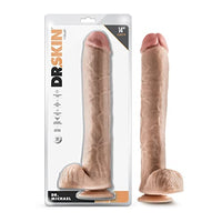 Blush Dr. Skin Realistic 14 Inch Long 2.5 Inch Thick Dildo with Suction Cup Base & Balls Realistic Dildo Soft Real Feel Female Sex Toy Horse Dildo Size Women Men Couples Adult Sex Toy