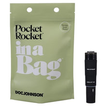 Load image into Gallery viewer, DOC JOHNSON  Pocket Rocket In A Bag Collection, Mini Adult Vibrating Massager, Compact Quiet Motor, Discreet, Pleasure on the Go, Total Length: 4 in. and Width/Diameter: 1 in. (Black)
