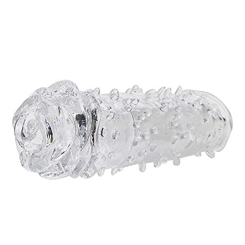 QIHUOKEJU Funny Rose Flower Crystal Penis Sleeve Cock Ring Sex Toy