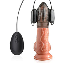 Load image into Gallery viewer, Remote Male Masturbator for Glans Trainning, 10 Speeds Bullet Stimulator Vibrating Penis Sleeve - Black
