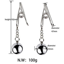 Load image into Gallery viewer, Nipple Clamps for Women Men, Adjustable Weight Metal Nipple Clamps for Women, Nipple Clips Non Piercing Nipple Clamps Sex Pleasure, Jewelry Steel Metal Adult Sex Toys (K)
