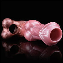 Load image into Gallery viewer, Silicone Horse Penis Enlarger Slevee,Wearable Elastic Cock Ring Enlargement Slevee,Realistic Shaft with Dog Knot,Soft Dildo Hollow Sleeve Adult Sex Toy Suitable for Men Increase Perimeter &amp; Endurance
