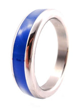 Load image into Gallery viewer, Heart 2 Heart Metal C-Ring - S Steel W/Blue Band W/Bag
