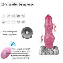 Load image into Gallery viewer, Realistic Vibrator Squirting Dog Dildo 10 Vibration Modes 6.9 Inches Silicone Vibrating Dildos Big Knot Dildo Vibrator with Wireless Remote Control Adult Sex Toy for Women
