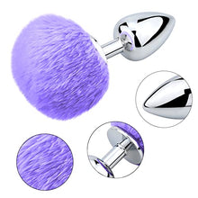 Load image into Gallery viewer, FST Anal Plug Trainer with Imitation Fluffy Bunny Tail, Stainless Steel Butt Plug Role Play Anal Sex Toys for Men Women Couples
